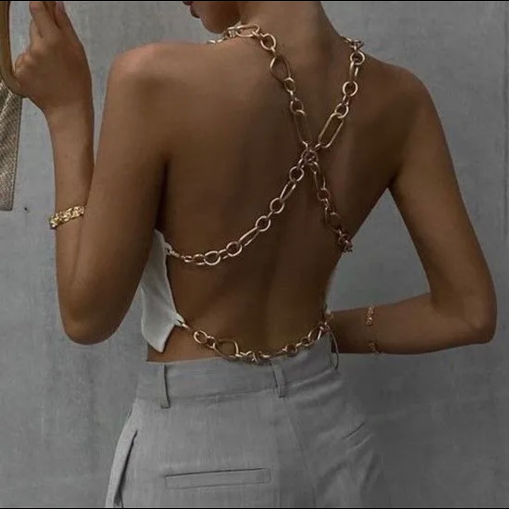 Open-Back Chain-Strap Camisole Top from YesStyle